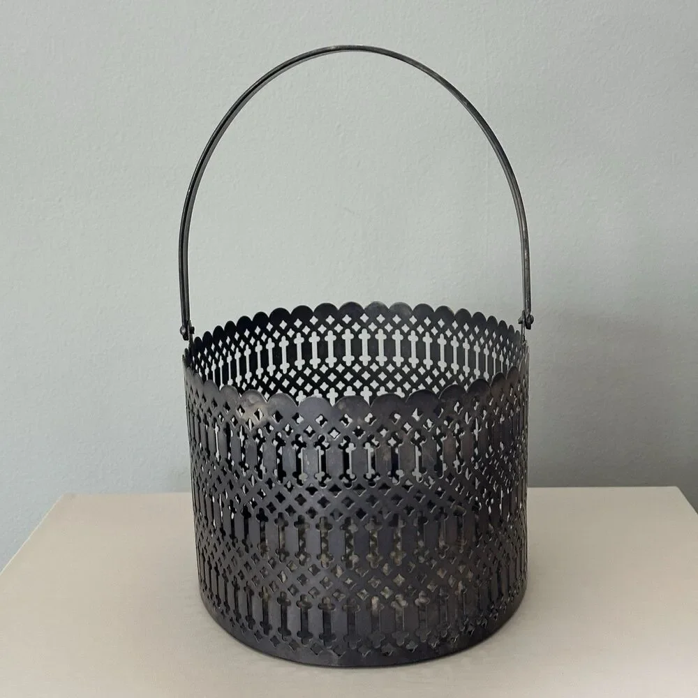 Vtg International Silver Co Handle Basket Ornate Home Decor Art Nouveau Rococo